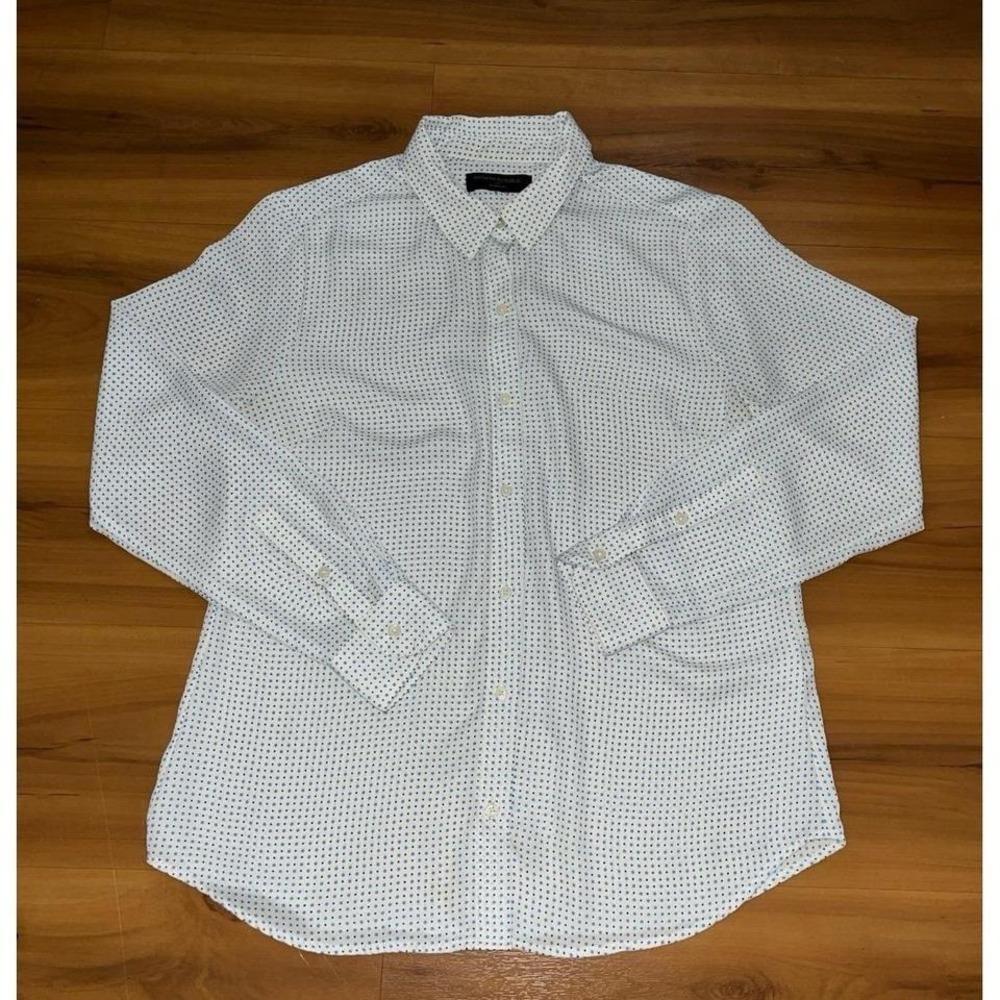 Womens Banana Republic Polka Dot Classic Fit Button Down‎ Shirt